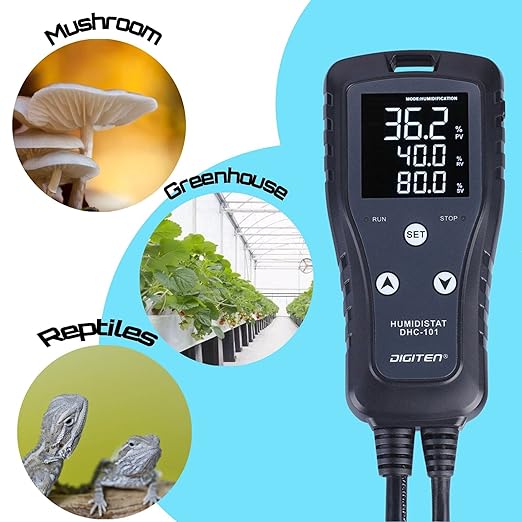 DIGITEN Humidity Controller DHC101 Digital Humidistat Pre Wired Outlet Reptile