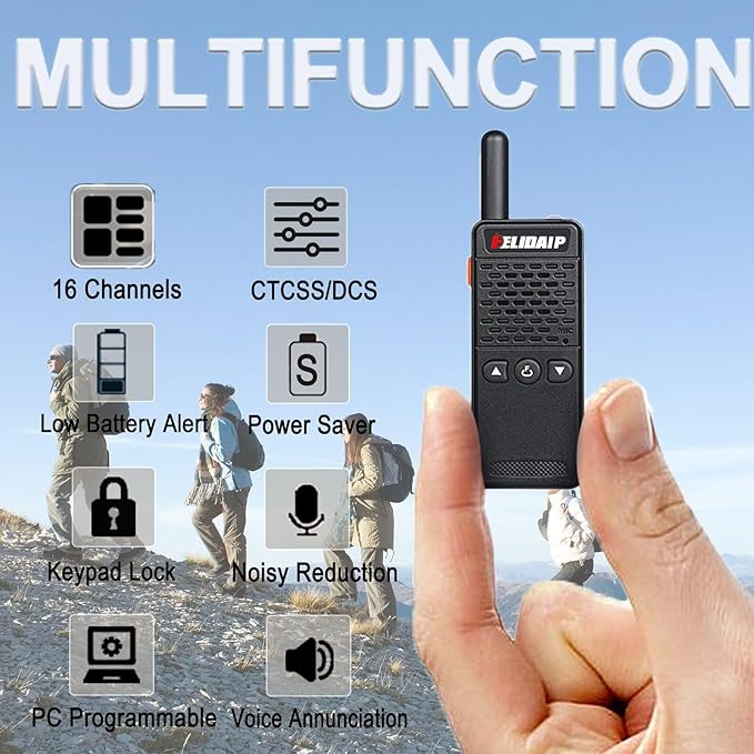 ELIDAIP T-M2 Super Mini Walkie Talkies