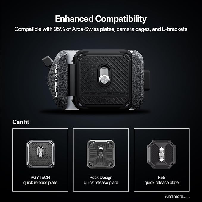 PGYTECH Quick Release Plate & Clamp V2, Arca Swiss Plate Camera Mount Adapter