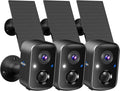 Hiseeu Security Cameras Wireless Outdoor, PIR/AI Motion Detection, Waterproof (3pcs)