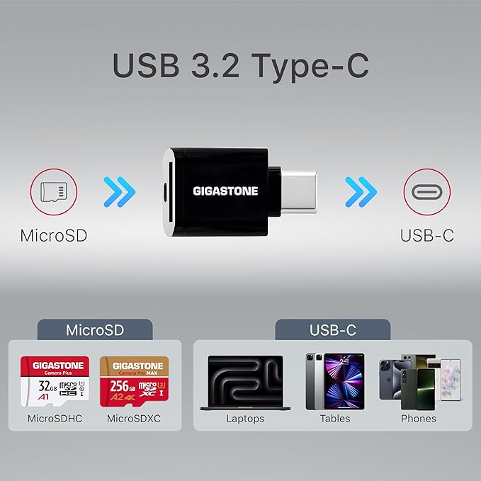 【5-Years Data Recovery】 GIGASTONE 256GB Micro SD Card