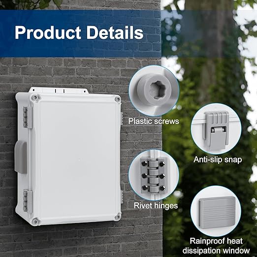 Namunanee Outdoor Electrical Junction Box, ABS Water Resistant Enclosure