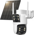LIWAN Dual Lens Solar Security Camera Wireless Outdoor, 2.4GHz WiFi