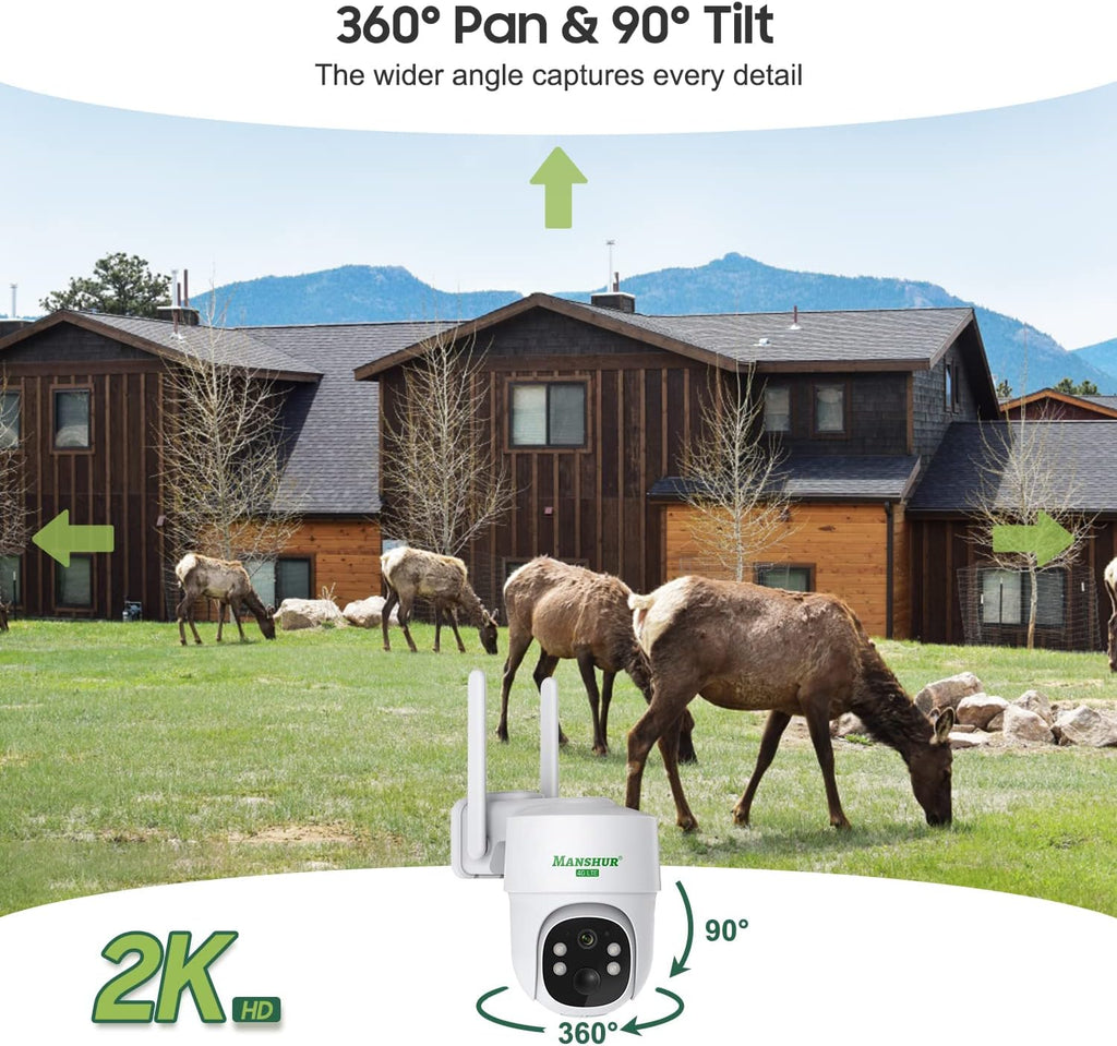 4g lte cellular security camera outdoor wireless, no, side view