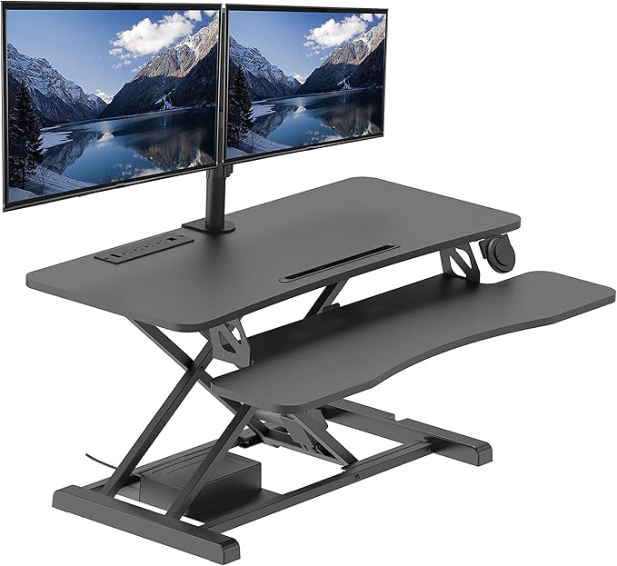 Rocelco 37.4" Electric Standing Desk Converter