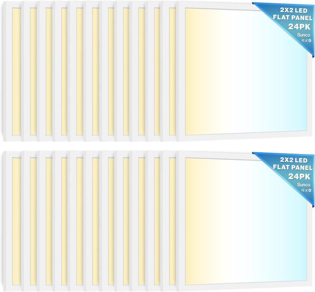 Sunco 24 Pack 2x2 LED Flat Panel Light