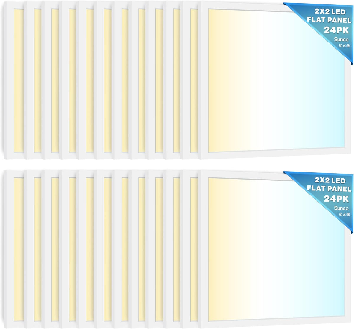 Sunco 24 Pack 2x2 LED Flat Panel Light