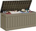 JUMMICO 78 Gallon Deck Box Waterproof Resin Outdoor Storage Box