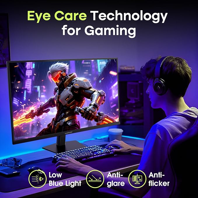 Amzfast 27 Inch 240Hz Gaming Monitor, FHD Fast VA Panel 4000:1 Contrast