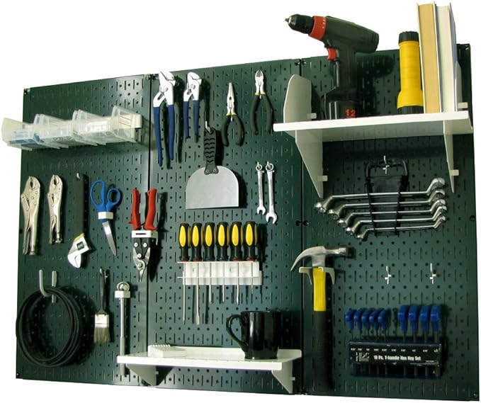 Wall Control Pegboard Organizer 4 ft. Metal Pegboard Standard Tool Storage Kit