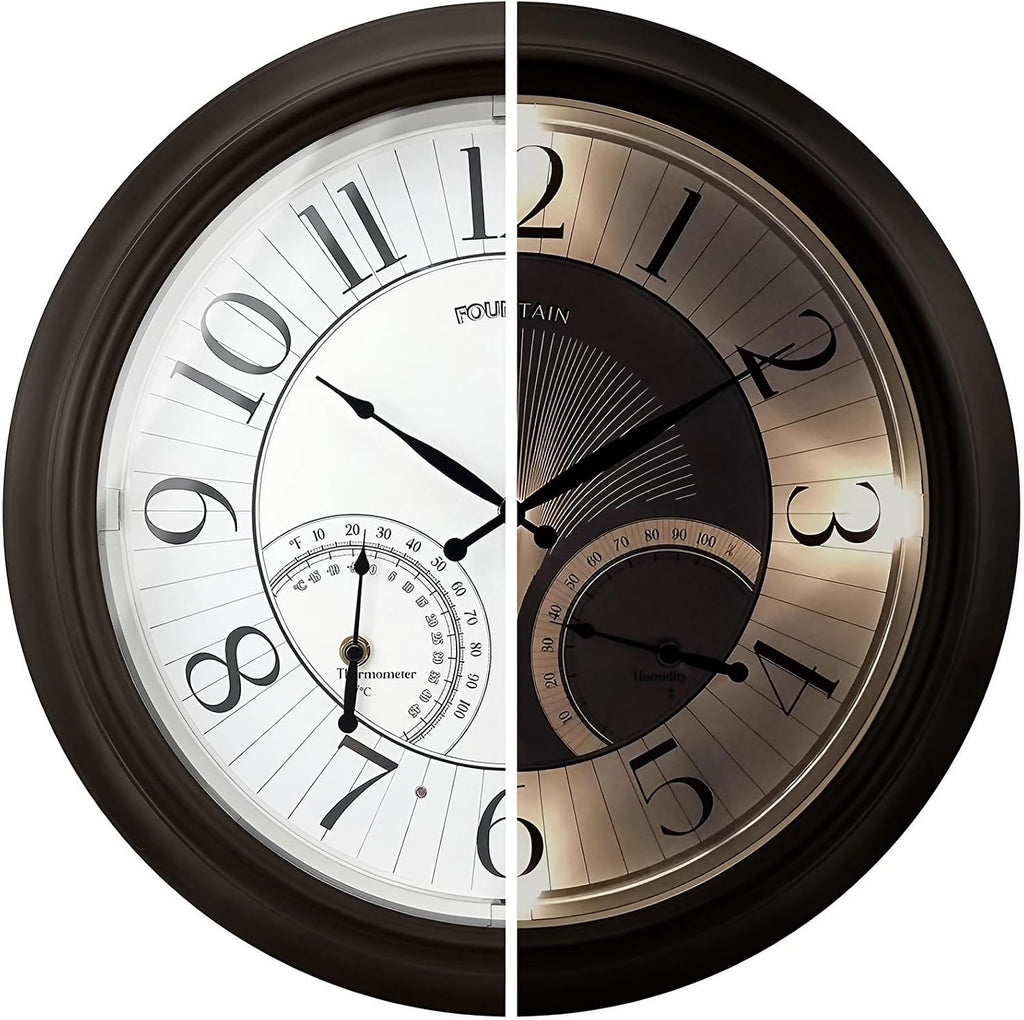 FOUNTAIN DESIGNS 18 Inch Illuminated in/Outdoor Clock