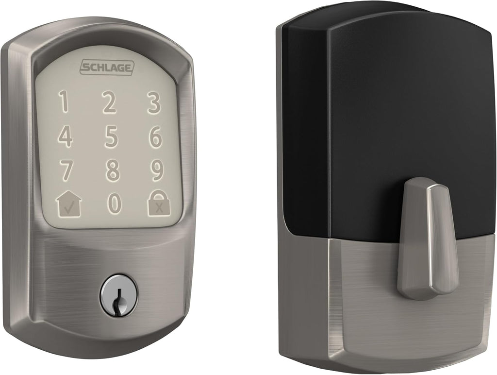 SCHLAGE BE489WB GRW 619 Encode WiFi Deadbolt Smart Lock, Keyless Entry