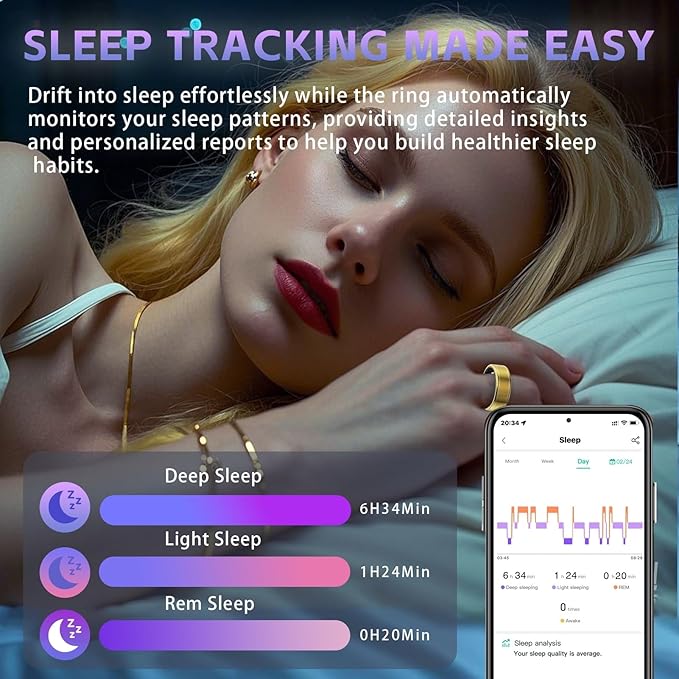 Smart Ring Health Tracker, Fitness Tracker Ring