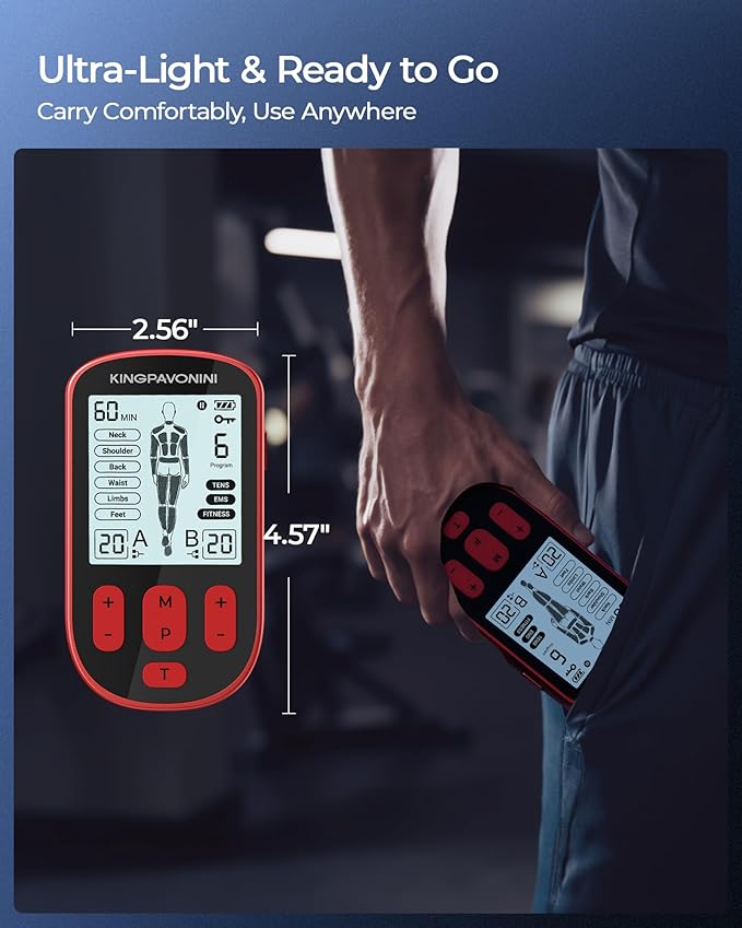 KingPavonini 3-in-1 TENS Unit Muscle Stimulator