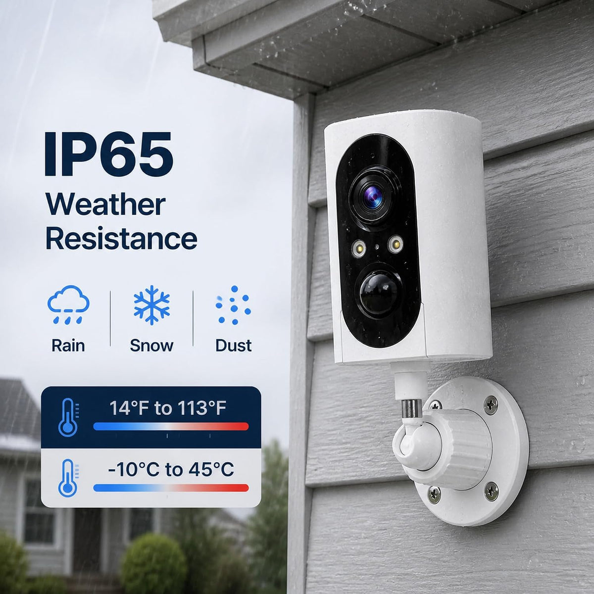 Geekee 355° Pan Rotate Cameras 2 Pack, Security Cameras Wireless Outdoor