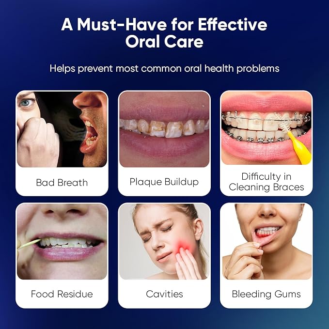 MySmile LP211 Cordless Water Flossers, Portable Rechargeable Oral Irrigator