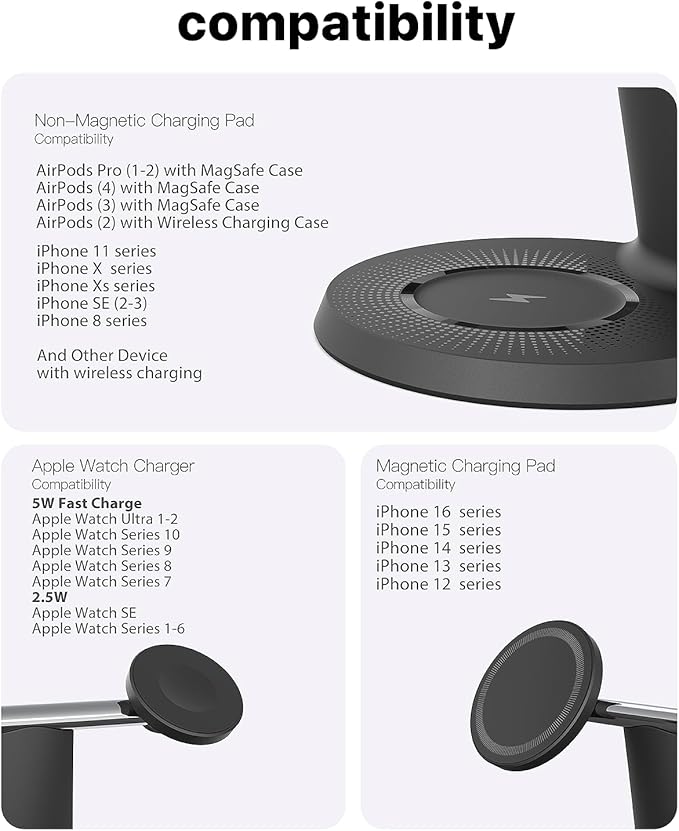 3 in 1 Wireless Charging Station