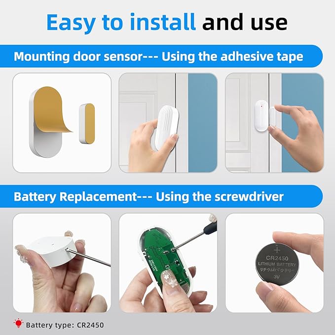 Door Chime, Daytech Wireless Door Sensor Chime 800ft Range Door Entry Chime