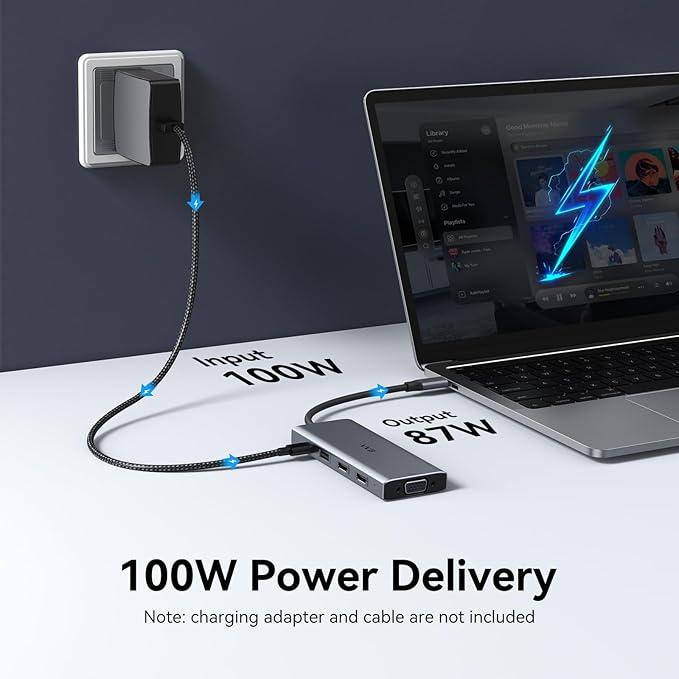 USB C Docking Station Dual Monitor HDMI Adapter