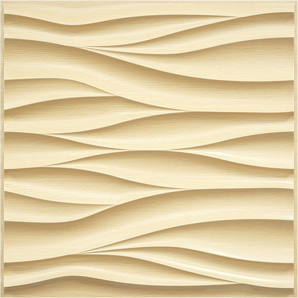 STICKGOO Wave Wall Panels for Interior Wall Decor, Light Oak 3D Wall Panels (Pack of 12)