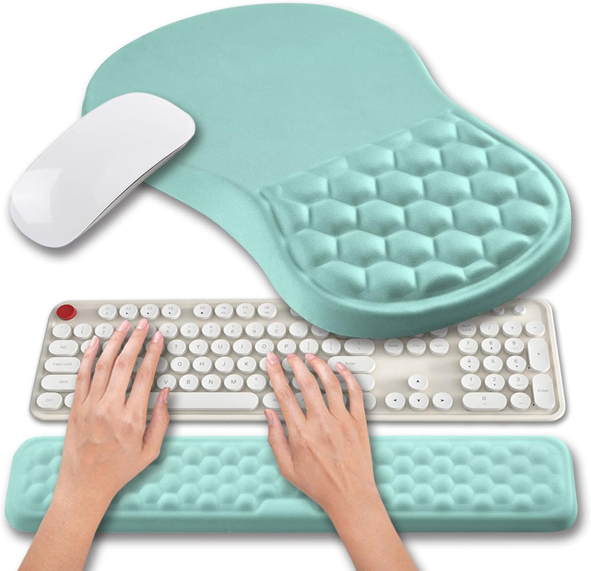 Hokafenle 2 in 1 Ergonomic Mouse Pad Wrist Support & Wrist Rest