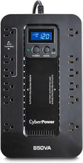 CyberPower EC850LCD Ecologic UPS Battery Backup and Surge Protector, 850VA/510W