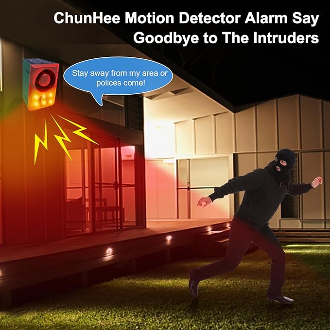 ChunHee Solar Outdoor Motion Sensor Alarm