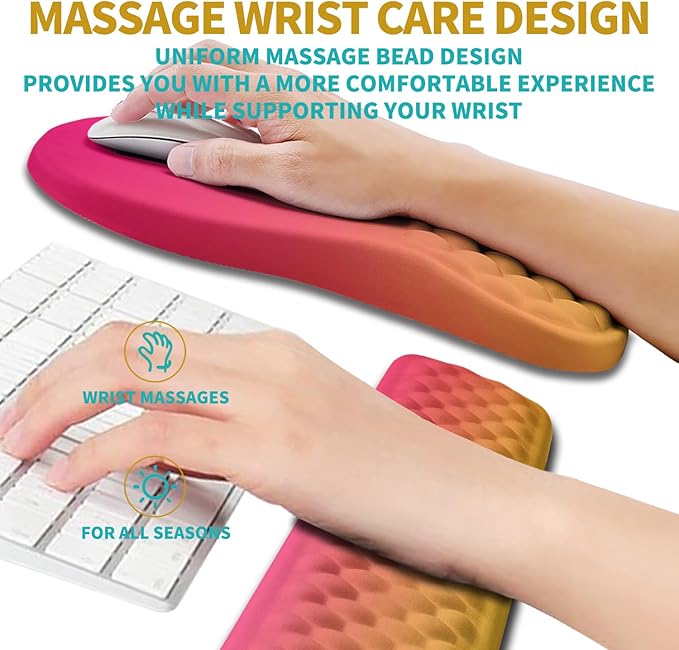 Hokafenle 2 in 1 Ergonomic Mouse Pad Wrist Support & Wrist Rest