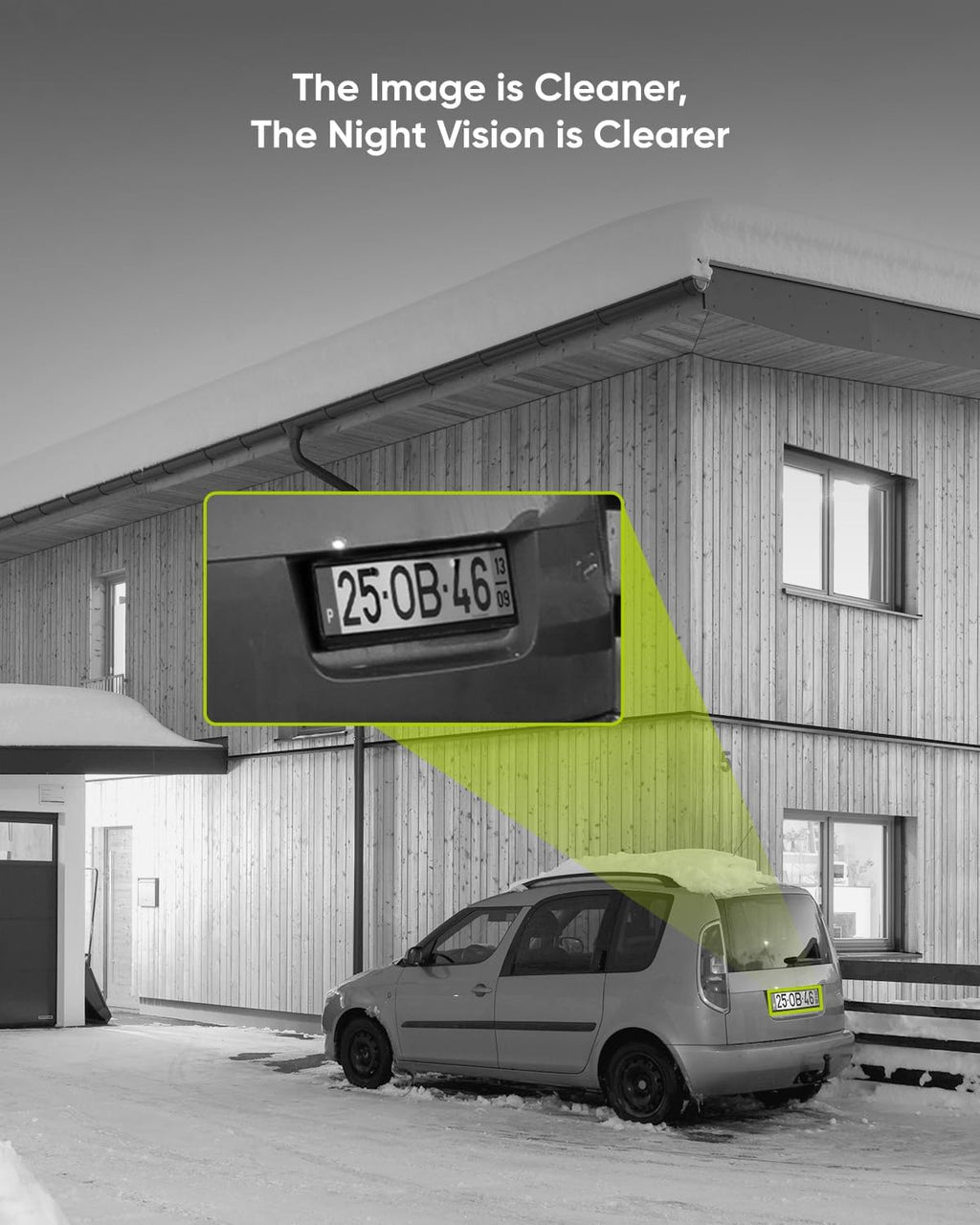sannce 5mp poe security camera system, nvr with, side view