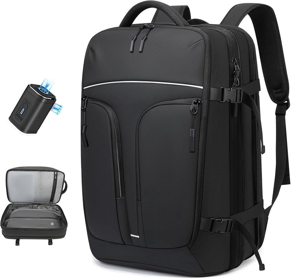 Vacuum Compression Backpack for Travel, 47L Expandable Backpack