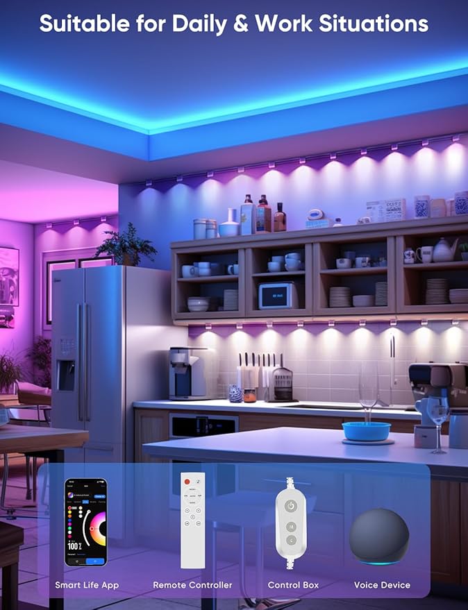 Smart RGB String Downlights, 30ft