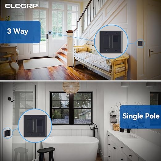 ELEGRP Dimmer Light Switch for 300W Dimmable LED/CFL Lights and 600W INC/HAL (5 Pack)