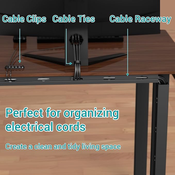 Cable Raceway - Magnetic Cable Management Under Desk (8PCS)