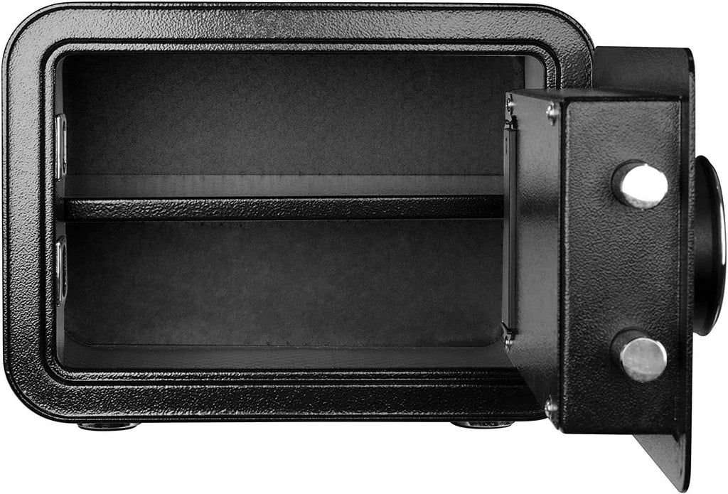 intact compact quick access biometric fingerprint gun safe, side view