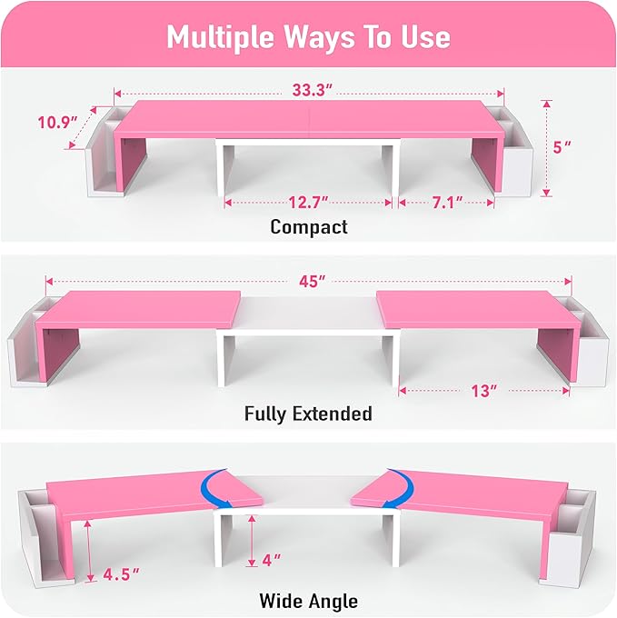 Simple Houseware Desk Dual Monitor Stand Riser