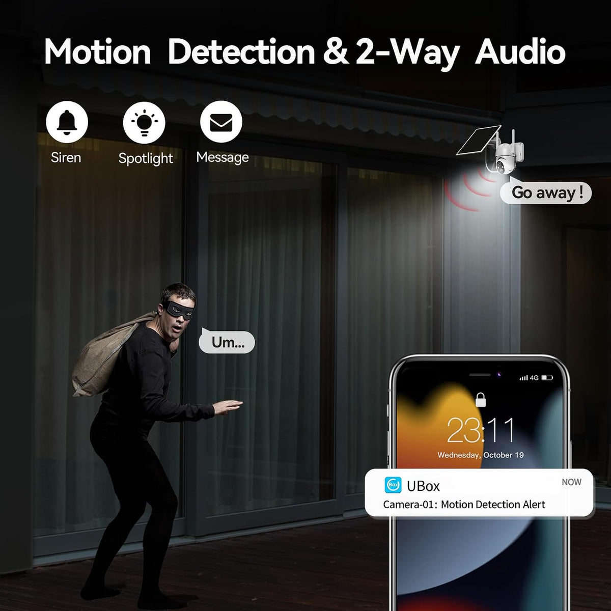sehmua 2 pack 4g lte cellular solar security showing dimensions