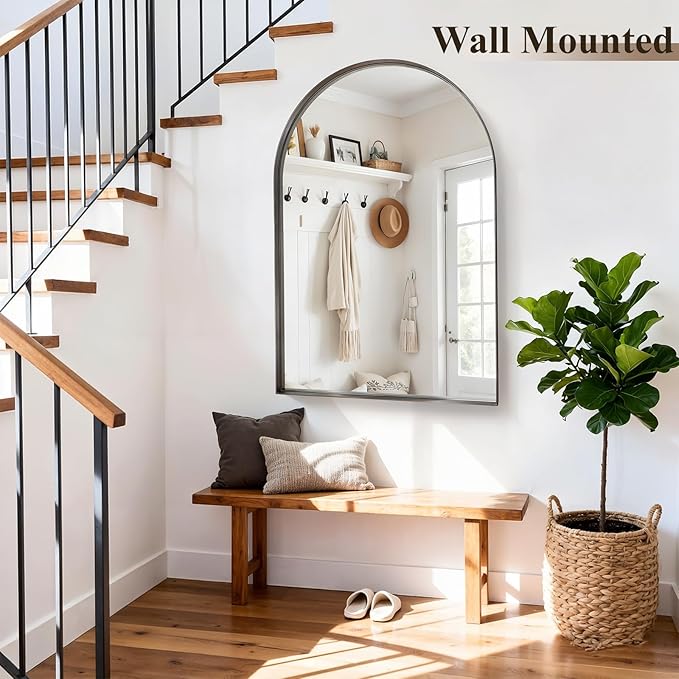 Arch Bathroom Mirror, Tempered Glass Decor Mirror