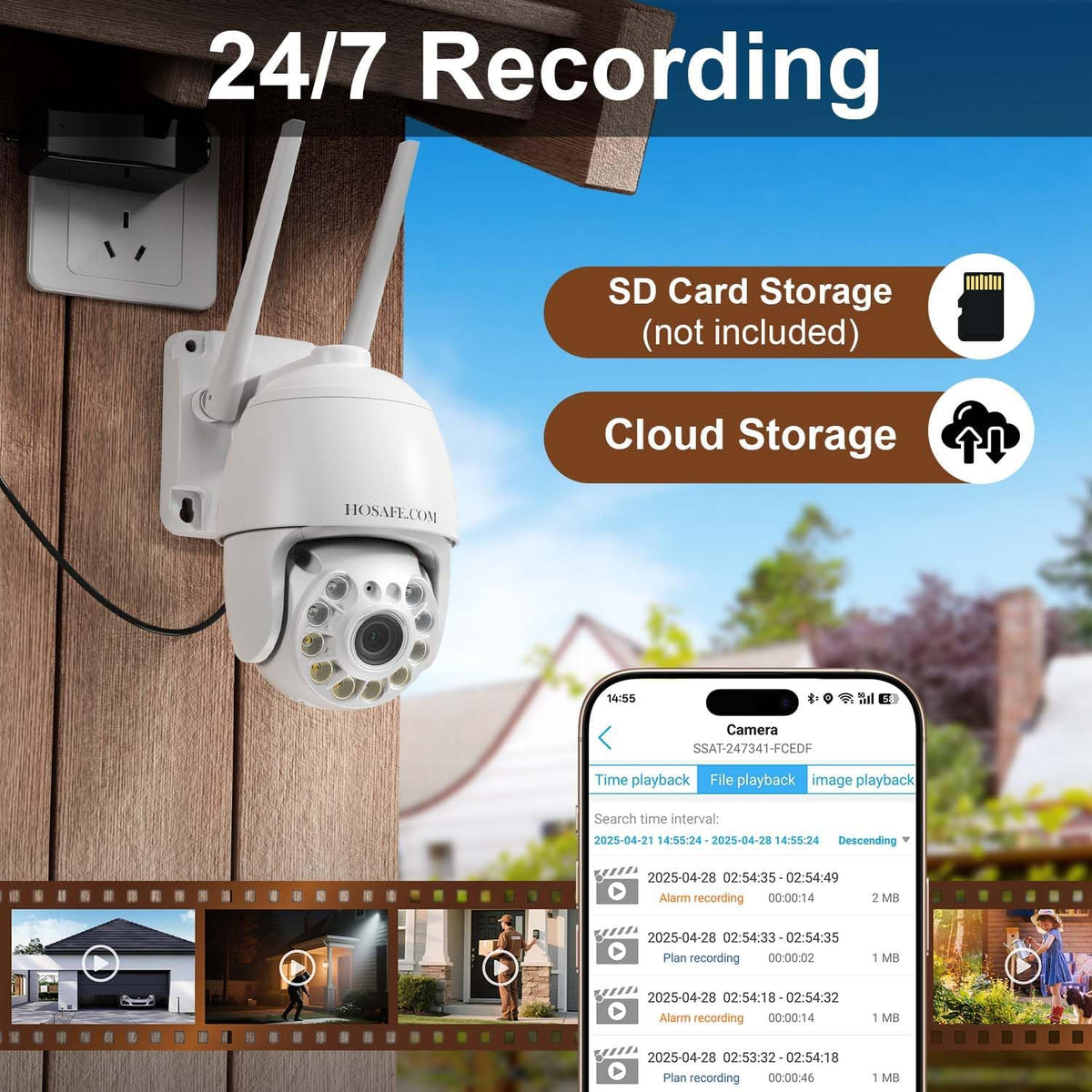 plug-in wifi cameras for home security 4mp hd on a desk or shelf