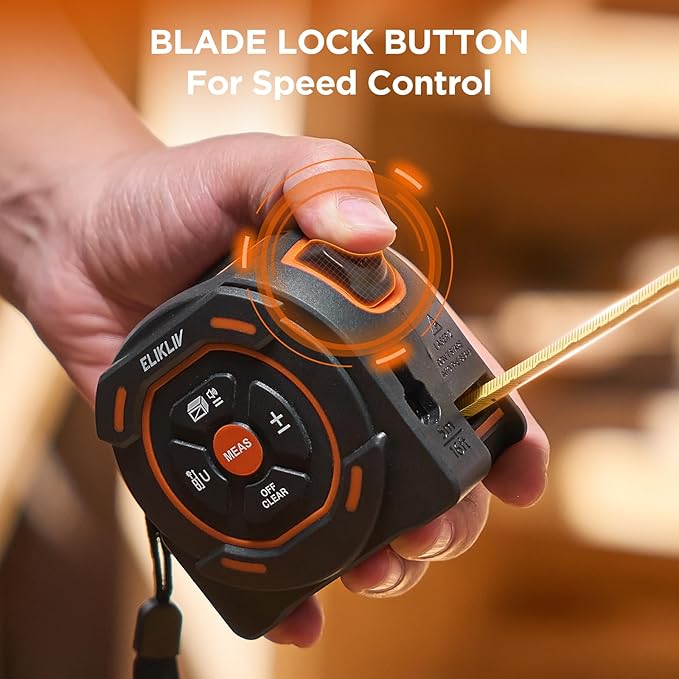 Laser Tape Measure 2-in-1, 197Ft Laser Distance Meter & 16Ft Digital Tape