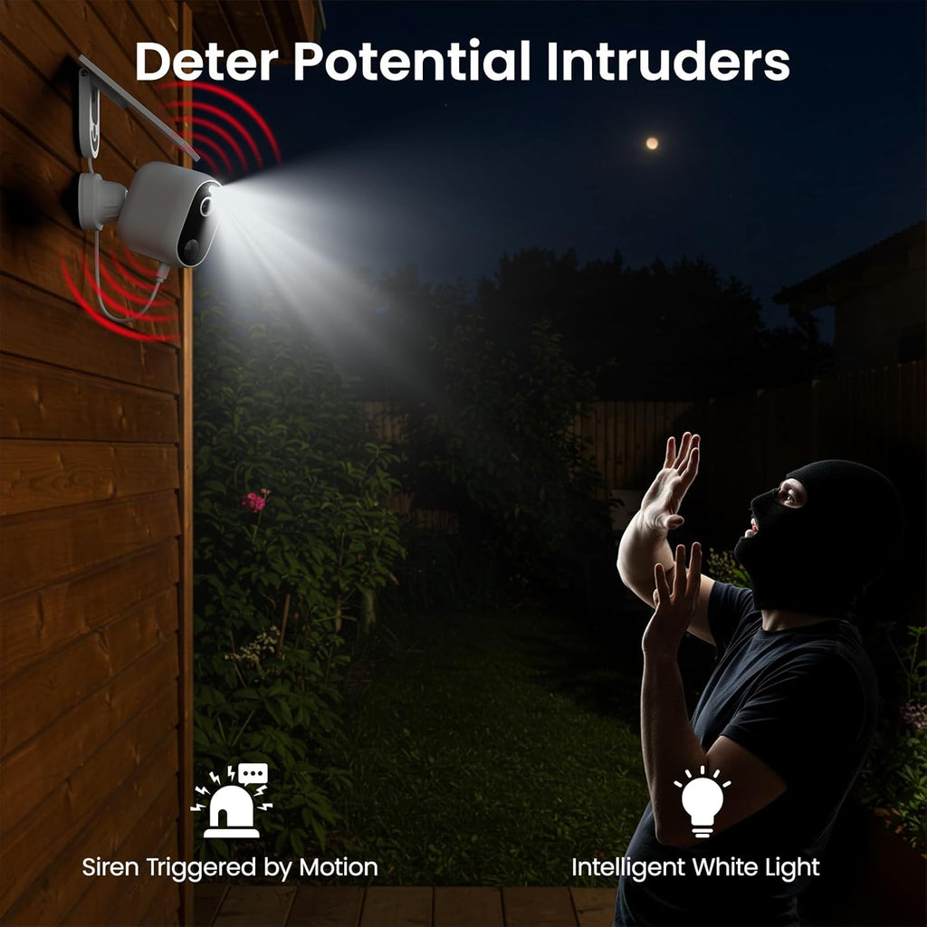 infiya security cameras wireless outdoor, solar & battery, package contents