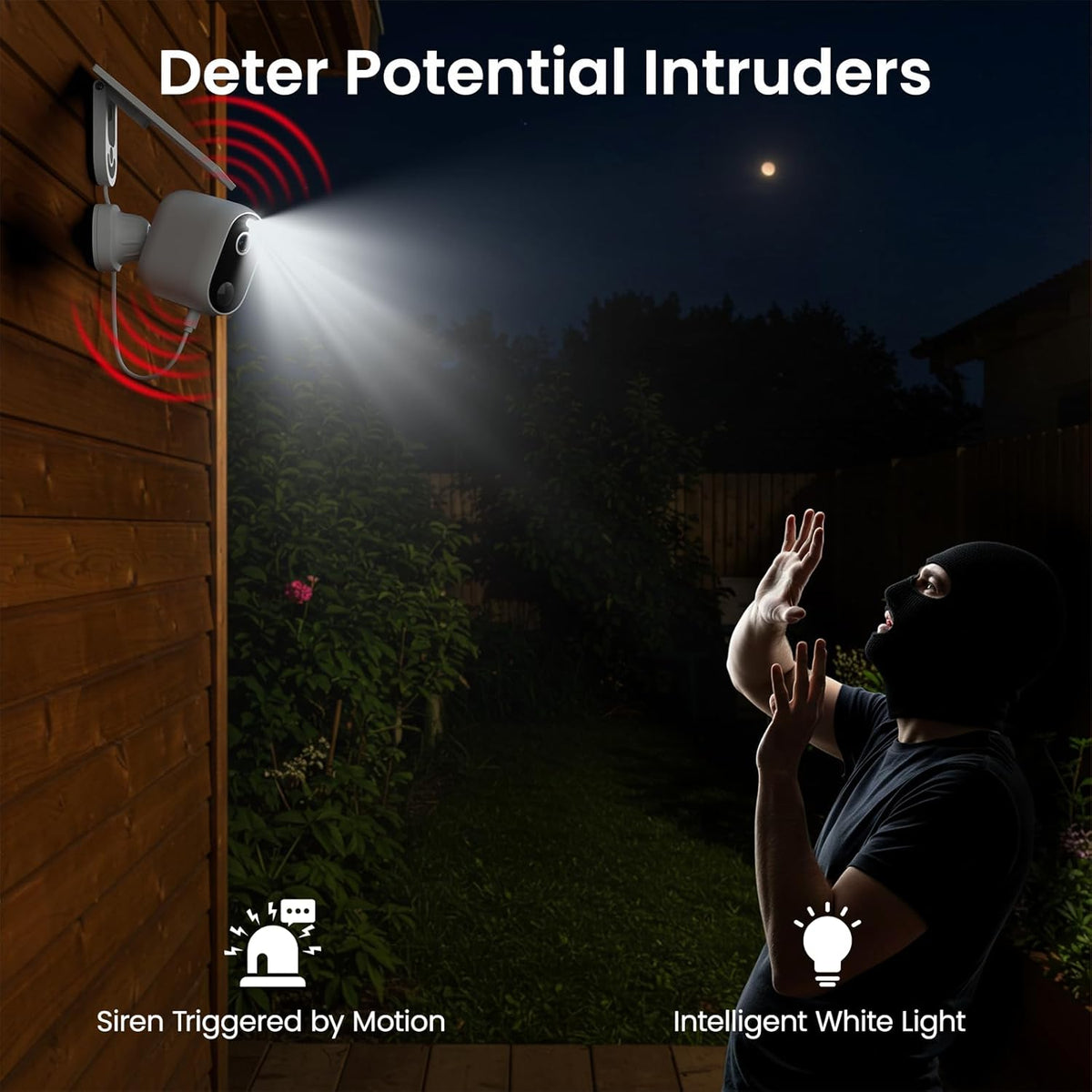 infiya security cameras wireless outdoor, solar & battery, package contents