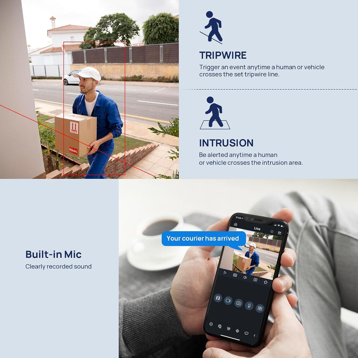 vikylin 4k 8mp ip poe security camera,dmss/smartpss lite showing dimensions
