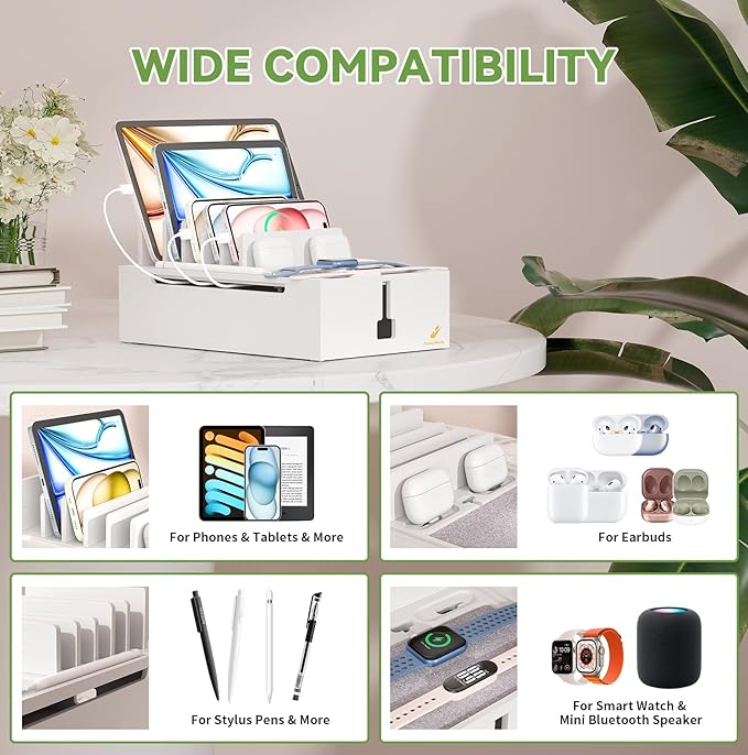 Pezin & Hulin Bamboo Charging Station, Electronic Devices Organizer