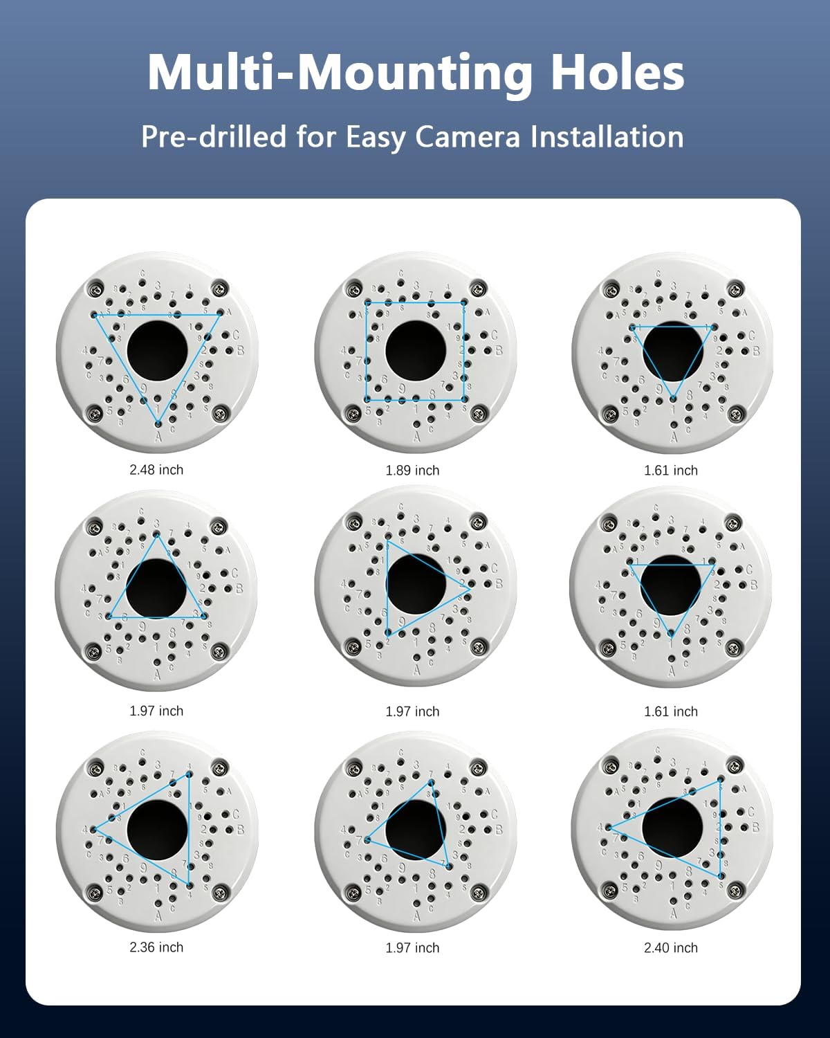 metal aluminum ip66 waterproof bullet security camera junction, view 10
