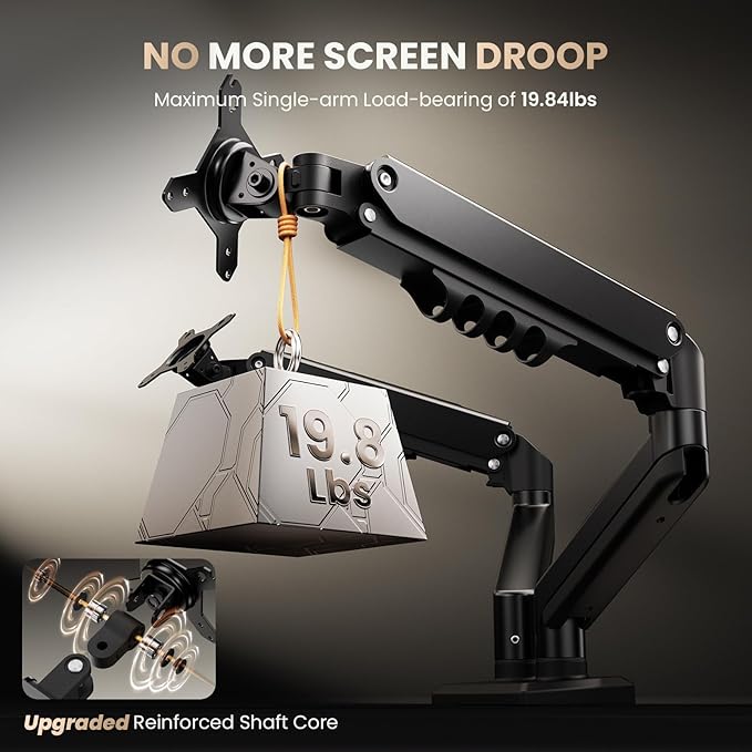 SIAGO Dual Monitor Stand, 15 to 32 Inch Monitor Arm, Adjustable Monitors Mount