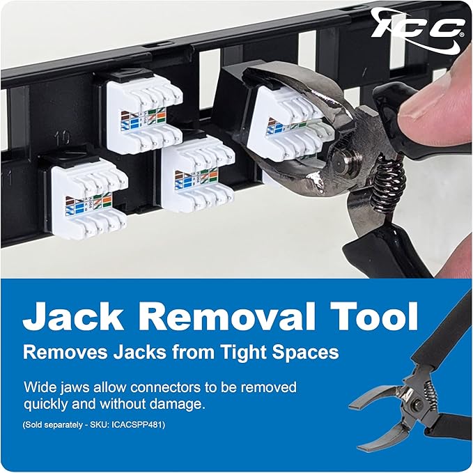 ICC 24 Port Blank Keystone 1U Patch Panel