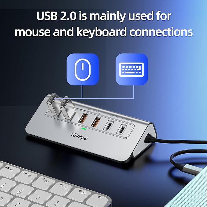 intpw P9R PRO USB C Hub Ethernet, 10 in 1 USB Docking Station 10Gbps