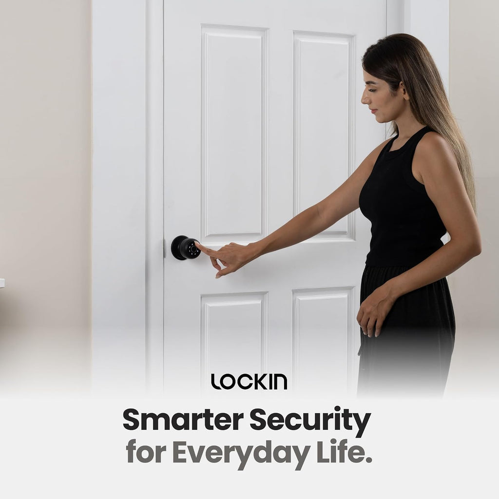 Lockin 4-in-1 Biometric Door Lock, Fingerprint Keyless Entry Indoor Knob
