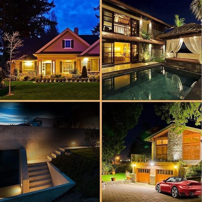 Aootek Solar Outdoor Motion Sensor Lights 2500Lm Solar Panel to 15.3 in² and 3 (4pack)