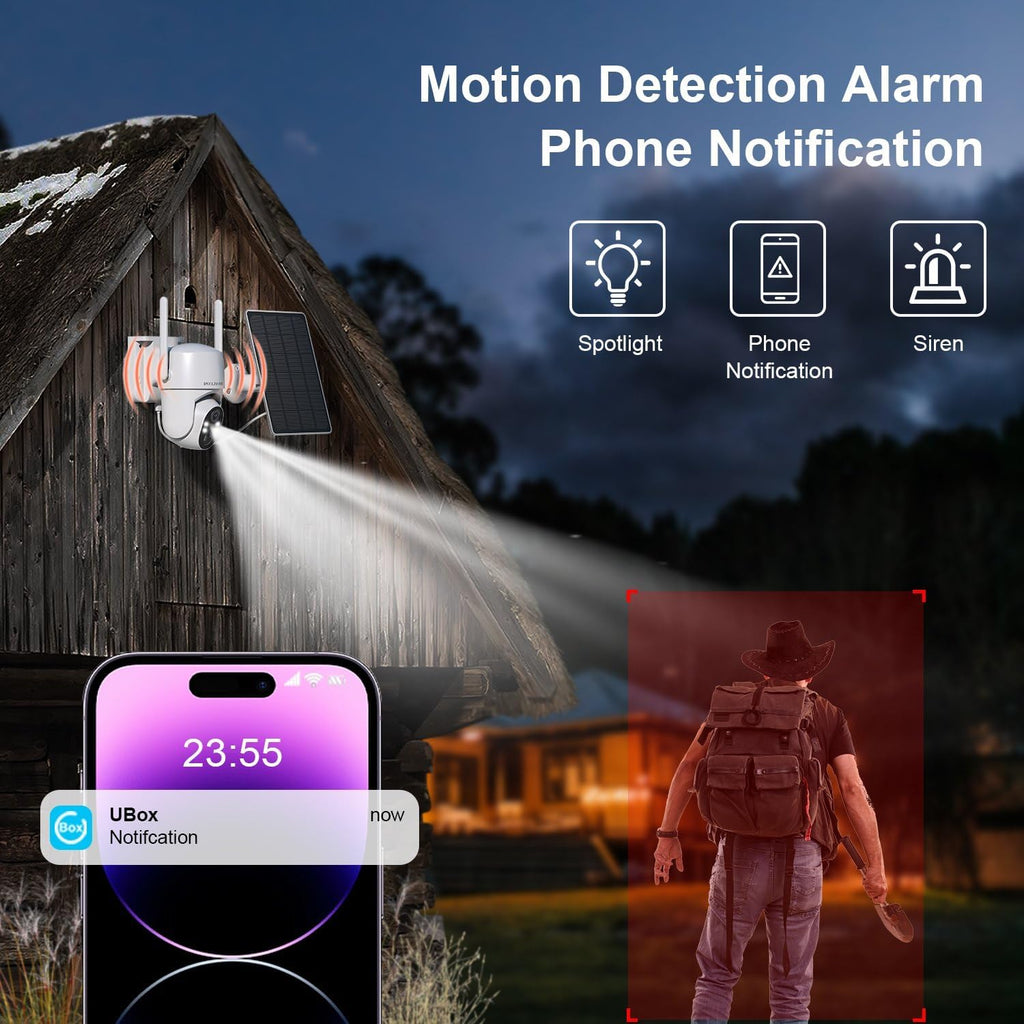 hosafe.com 4g lte cellular security camera no internet on a desk or shelf